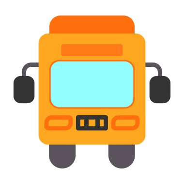 Otobüs. Web simgesi basit illüstrasyon             