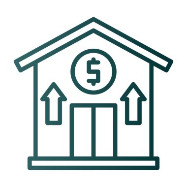 ev vektörü ince çizgi simgesi