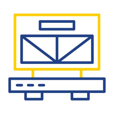 E- posta simgesi simgesi olan bilgisayar monitörü