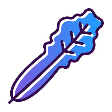 Taze roka yaprağı simgesi, web basit illüstrasyon