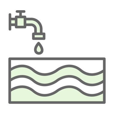 Su dokunun vektör çizim