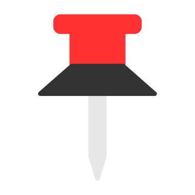 Pin simgesi, vektör illüstrasyonuna bas