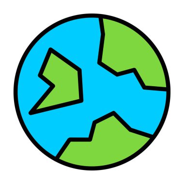 Toprak. Web simgesi basit illüstrasyon 