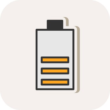 Pil simgesinin vektör illüstrasyonu