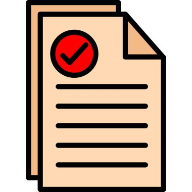 belge simgesi, vektör illüstrasyonu basit tasarım