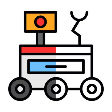 robot. Web simgesi basit illüstrasyon