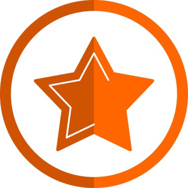 Grafik düz yıldız ikon vektör çizimi tasarımı