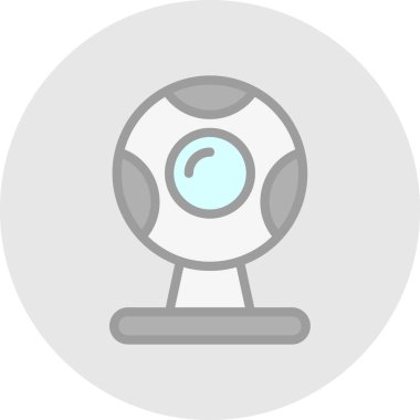 Basit Webcam simgesi, vektör illüstrasyonu