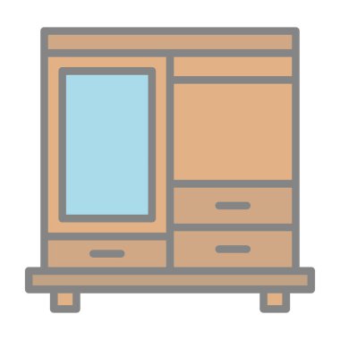 ev mobilyaları izole vektör simgesi düzenlenebilir