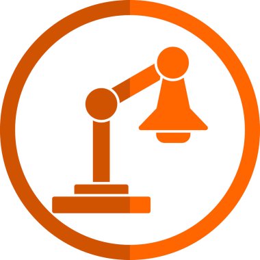 Masa lambası simgesinin vektör illüstrasyonu 