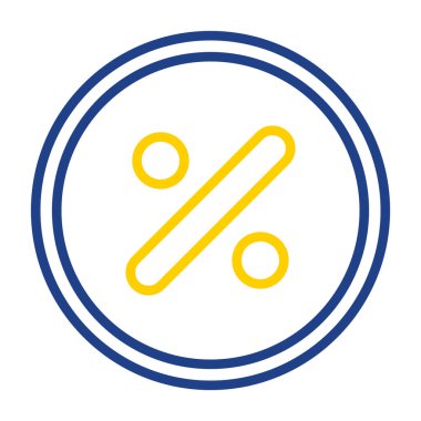 Basit yüzde simgesi, vektör illüstrasyonu