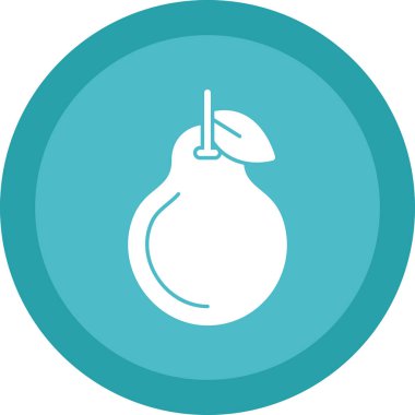 İzole armut ikon vektör tasarımı