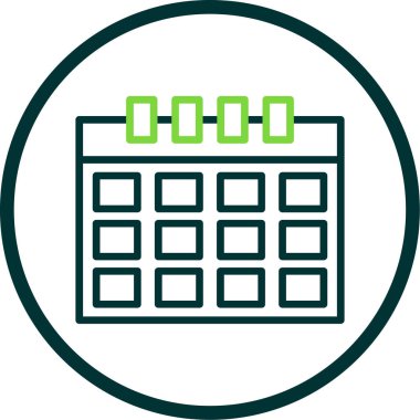 Takvim simgesi vektör illüstrasyonu