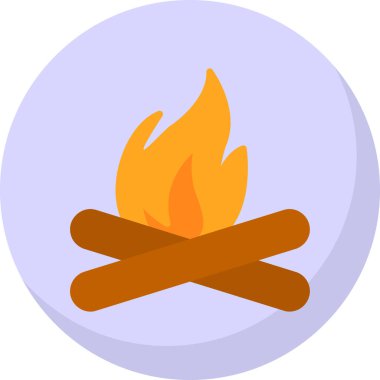 Şenlik ateşi. Web simgesi basit tasarım