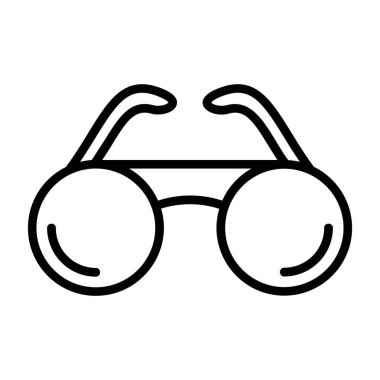 gözlük simgesi, vektör illüstrasyonu 