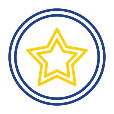 Grafik düz yıldız ikon vektör çizimi tasarımı