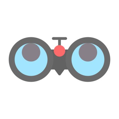 Dürbün simgesi, vektör illüstrasyonu basit tasarım