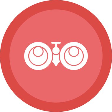 Dürbün simgesi, vektör illüstrasyonu basit tasarım