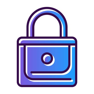 asma kilit simgesi, vektör çizimi  