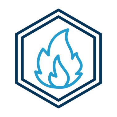 Basit düz ateş ikonu. illüstrasyon vektörü 