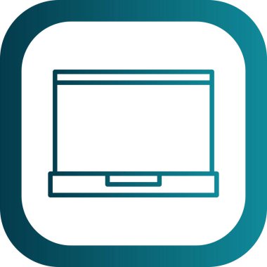 dizüstü bilgisayar simgesi, vektör illüstrasyonu basit tasarım