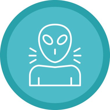 Uzaylı simgesi, vektör illüstrasyonu