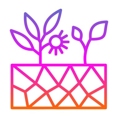 Modern bitki simgesinin vektör illüstrasyonu