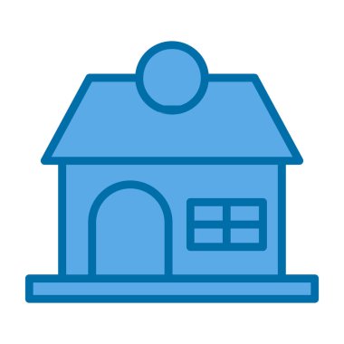 Ev. Web simgesi basit illüstrasyon 