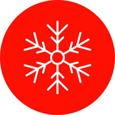 Kar tanesi düz simgesi. Vektör çizim               