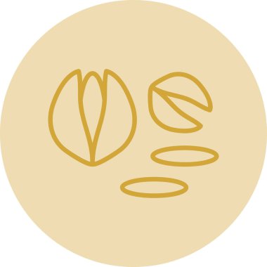 Fıstıklı fındık. Web simgesi basit illüstrasyon 
