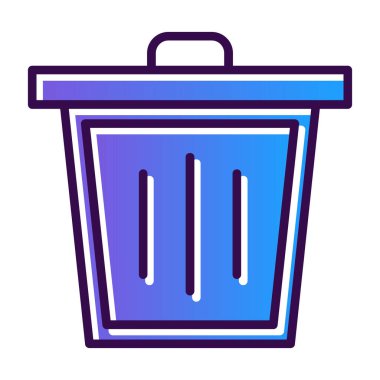 Çöp kutusu simgesi. vektör illüstrasyonu