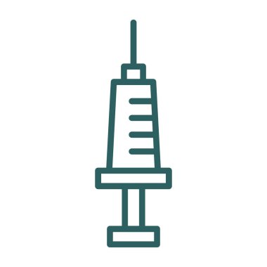 Şırınga. Web simgesi basit illüstrasyon                