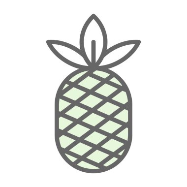 Ananas. Web simgesi basit illüstrasyon 