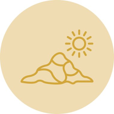 Bir güneş simgesinin vektör illüstrasyonu