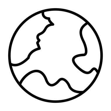 Yeryüzü ikonu vektör illüstrasyonuName                   