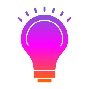 Ampul simgesi web basit illüstrasyon