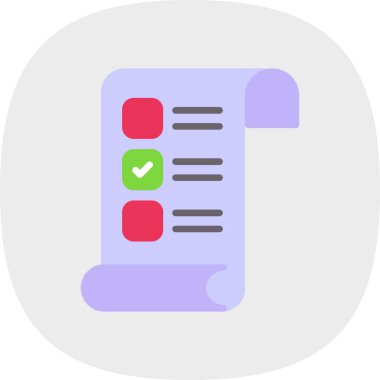 Kontrol listesi. Web simgesi basit illüstrasyon