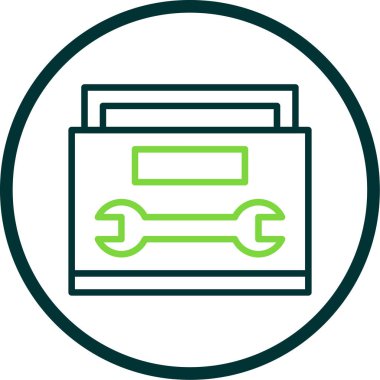 Modern oto tamir simgesinin vektör illüstrasyonu