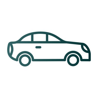 araba simgesi, vektör illüstrasyonu 