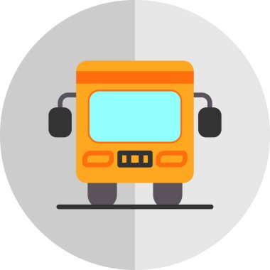 bus vektör simgesi modern basit illüstrasyon