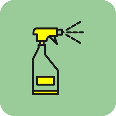 sprey şişe kutsal kişilerin resmi, vektör çizim