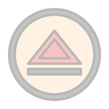 üçgen düz vektör simgesi