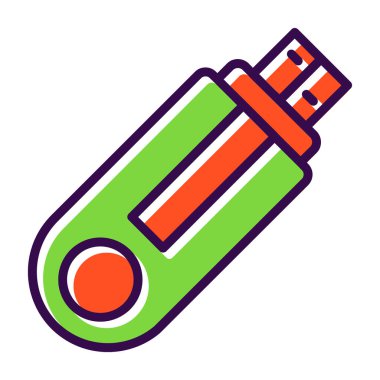 USB web simgesi, vektör çizim 