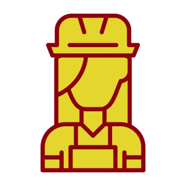 inşaat kask izole simgesi