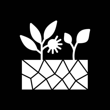 Pot kutsal kişilerin resmi içinde bitki