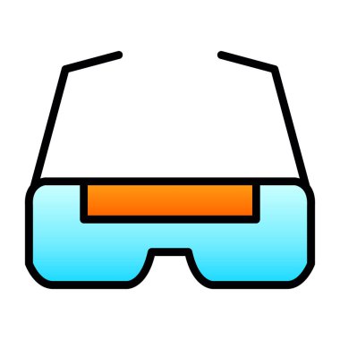 Gözlükler. Web simgesi basit illüstrasyon  