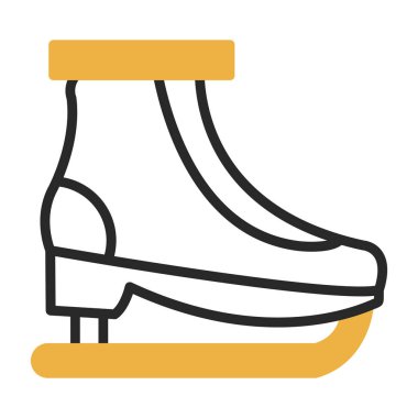 Buz pateni ikonu. Basit vektör illüstrasyonu