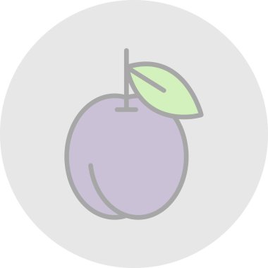 taze erik meyve vektörü illüstrasyonu