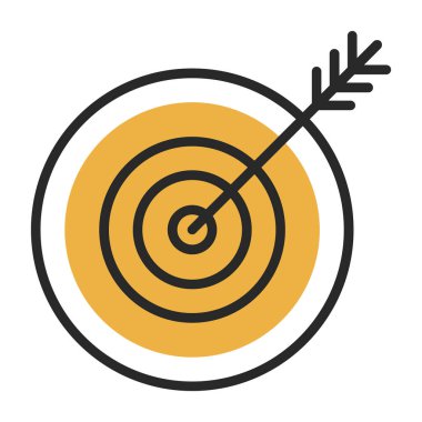 hedef ok simgesi, vektör çizim ile 