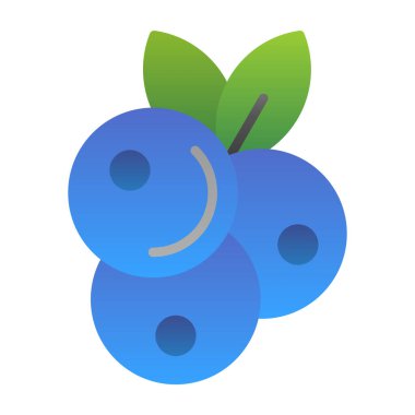 Yabanmersini. Web simgesi basit illüstrasyon